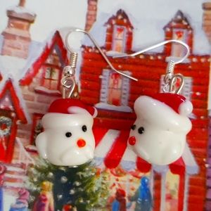 Christmas Santa Snowman earring Set